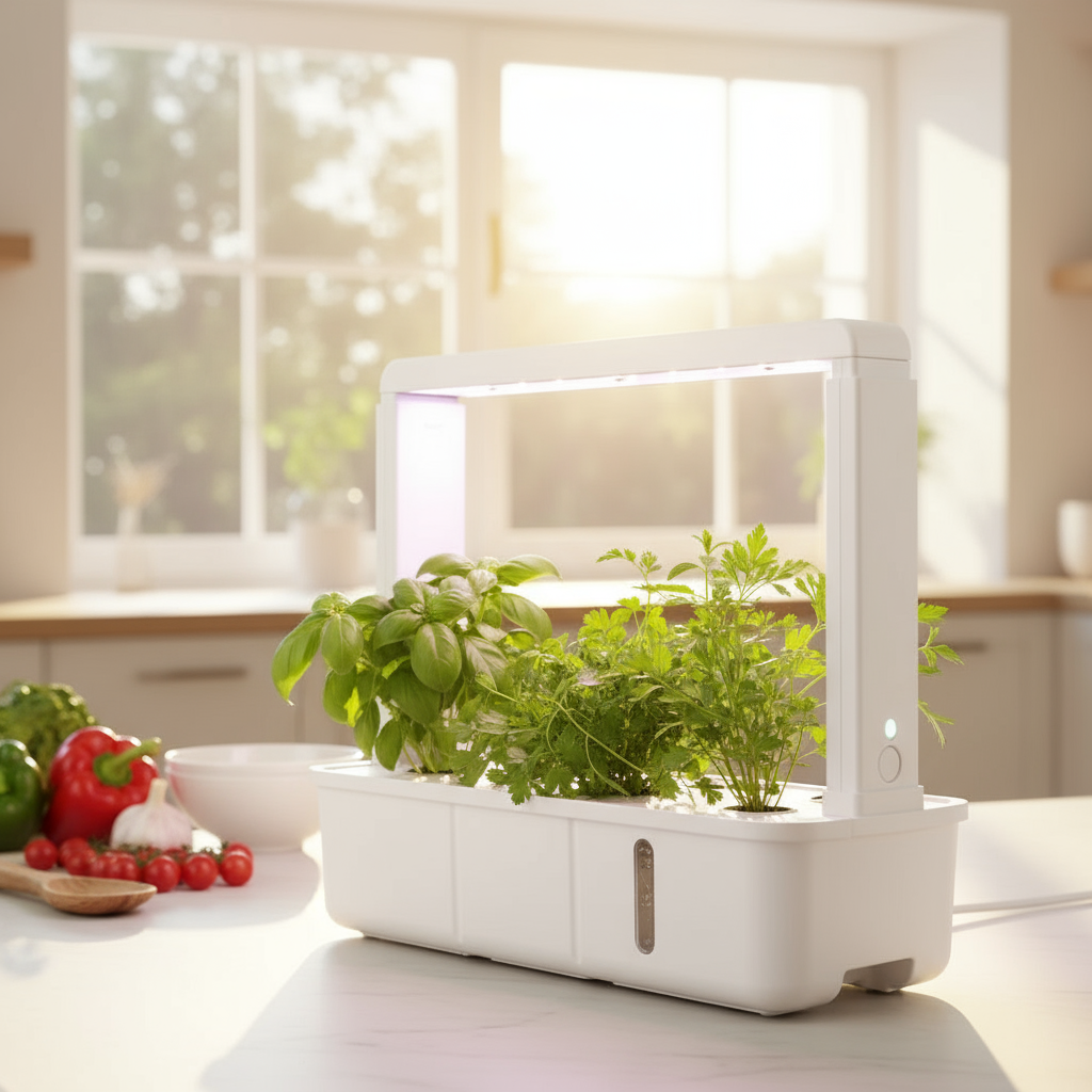 Herb Habitat in modern kitchen setting